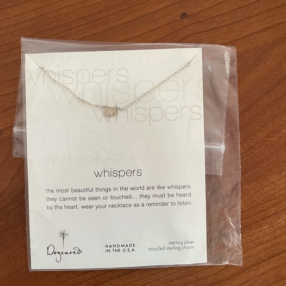 Dogeared Mini Elephant Whispers necklace